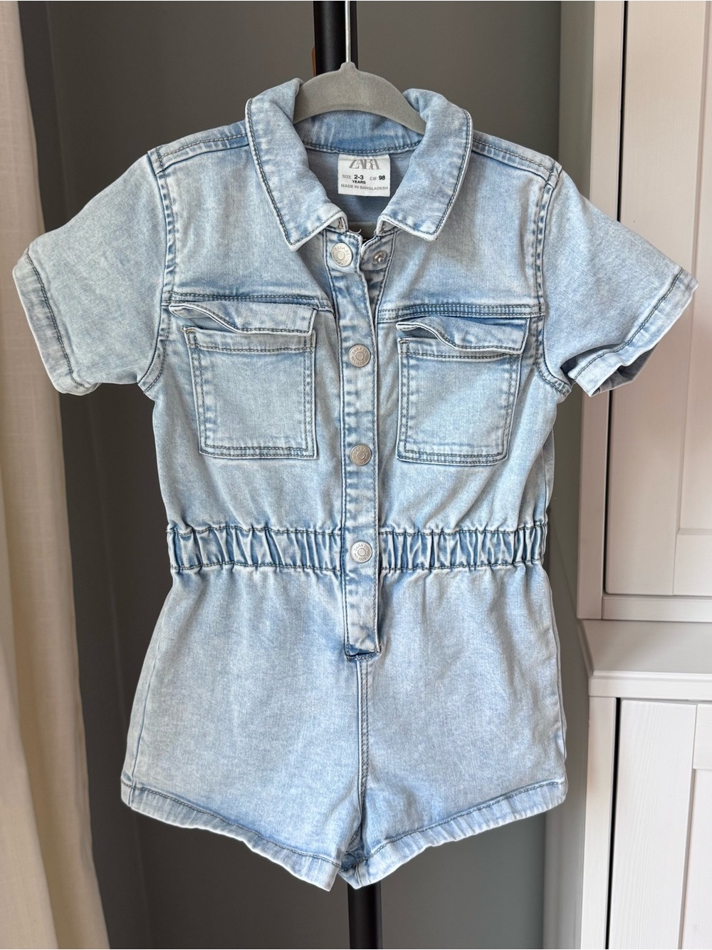Zara Light Wash Denim Jacket - Pale Blue